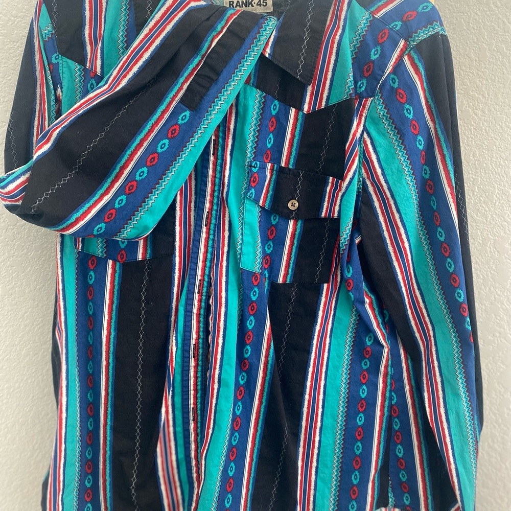 Striped Multicolor Button Down Shirt